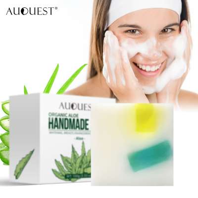 Private Label Toilet Bath Shower Soap Bar OEM Organic Aloe Vera Extract Repair  Hand and Face Soap