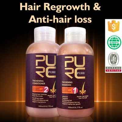 PURC Shampoo Hair Growth Private Label OEM ODM Ginger Shampoo Conditioner Anti Hair Loss Treatment